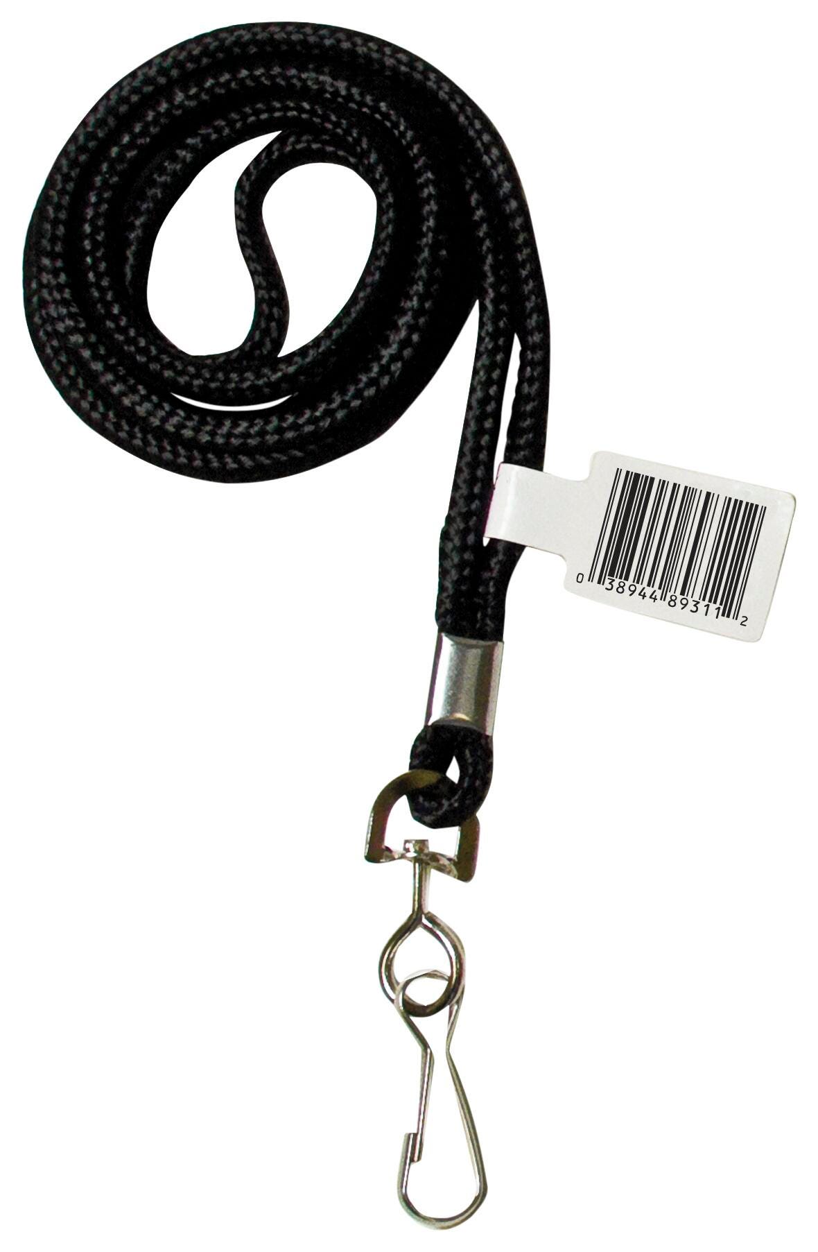 C-Line Standard Lanyard with Swivel Hook, Black 1565113